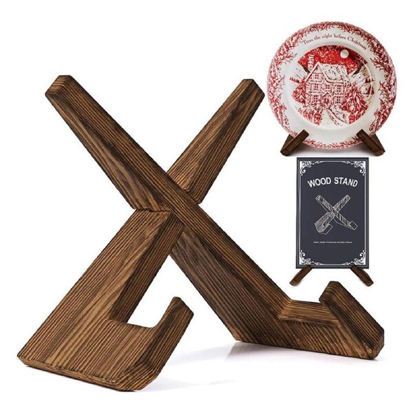 Nevenka Cookbook Stand for Kitchen Wooden Hands-Free Recipe Holder