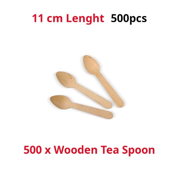 Wooden Tea Spoon 11cm 500 Pack