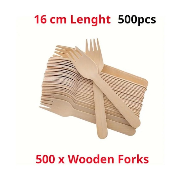 Wooden Fork 16cm 500 Pack