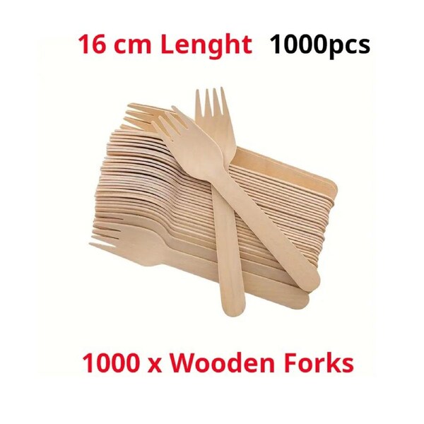 Wooden Fork 16cm 1000 Pack