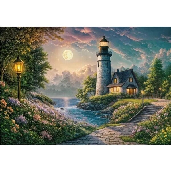 Cherry Pazzi - Moonlight Lighthouse Puzzle 500pc