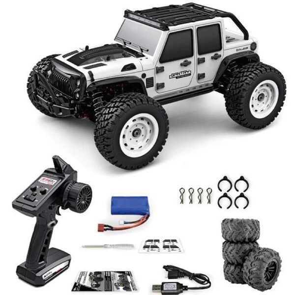 SUCHIYU 38km/h 1/16 Scale 2.4GHz Radio Control Truck - High Speed 4WD Crawler Buggy - White
