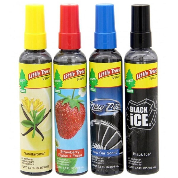 4PK Little Tree Room Car Air Freshener Fragrance Pump Spray Assorted
