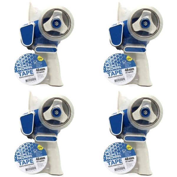 4PK Ideal Home Tape Dispenser w/ 2x Packing Tapes Home/Office Supplies 48mmx50m