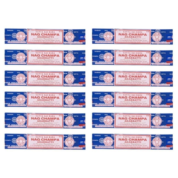 12x 12pc Satya Nag Champa Agarbatti Incense Sticks Home Fragrance Aroma 15g