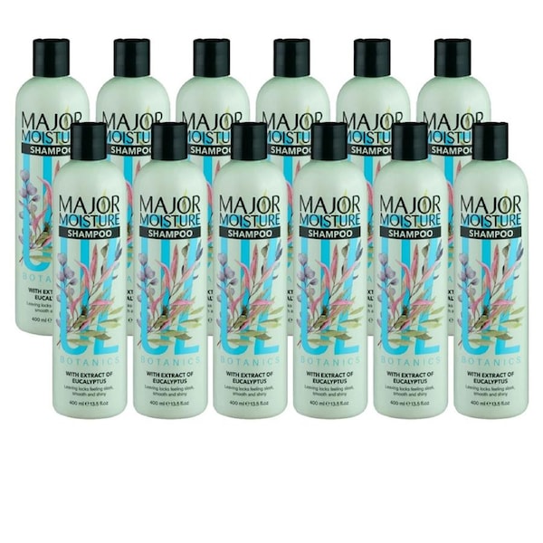 12PK OZ Botanics Major Moisture Shampoo For Damaged Dry All Hair Types 400ml