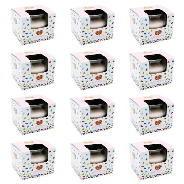12PK Jelly Belly Tutti Frutti Scented Candle Pot Home Room Fragrance 85g Pink