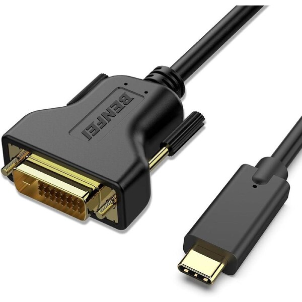 BENFEI 000205BK USB-C to DVI Cable 1.8M Thunderbolt 3 for MacBook, Samsung, Surface Book 2, Dell, Pixelbook and More