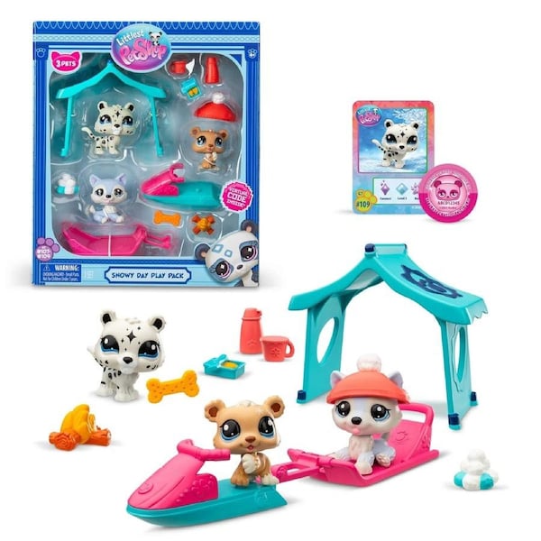 Littlest Pet Shop Series 2 Snowy Day Play Pack Figures
