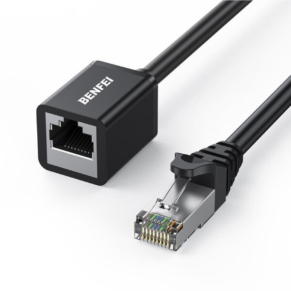 BENFEI 000435BK-5M RJ45 Extension Male/Female Patch cords Cat6 1000Mbps-5M