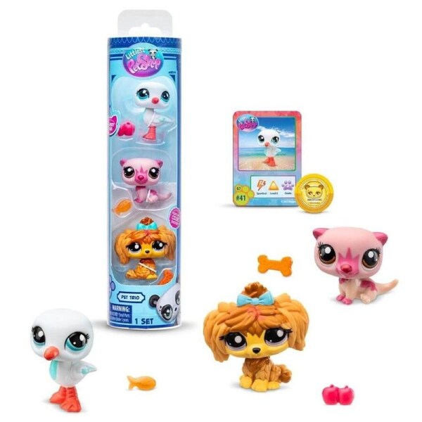 Littlest Pet Shop Trio In Tube (Series 2) Country Pets 3 Pack Figures with Virtual Code