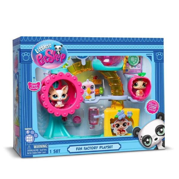 Littlest Pet Shop Fun Factory Playset with Virtual Code