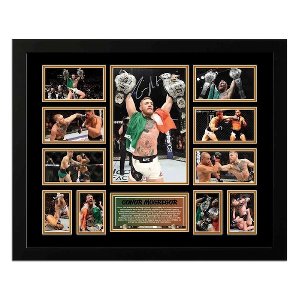CONOR MCGREGOR UFC CHAMPION UFC Limited Edition Photo Memorabilia Wooden Frame