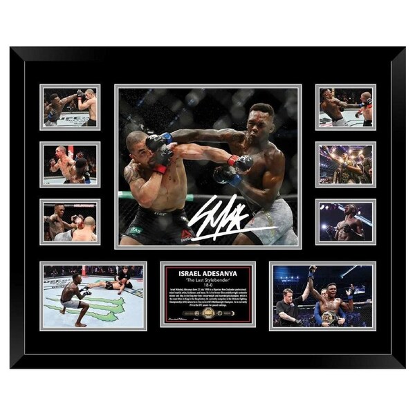 ISRAEL ADESANYA 18-0 STYLEBENDER UFC Limited Edition Photo Memorabilia Wooden Frame