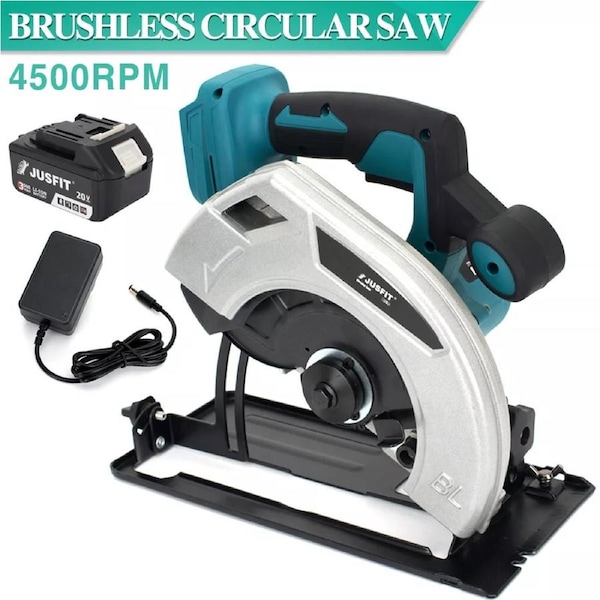 Cordless Circular Saw 7'' 185mm Brushless Wood Cutter For Makita 18V Battery