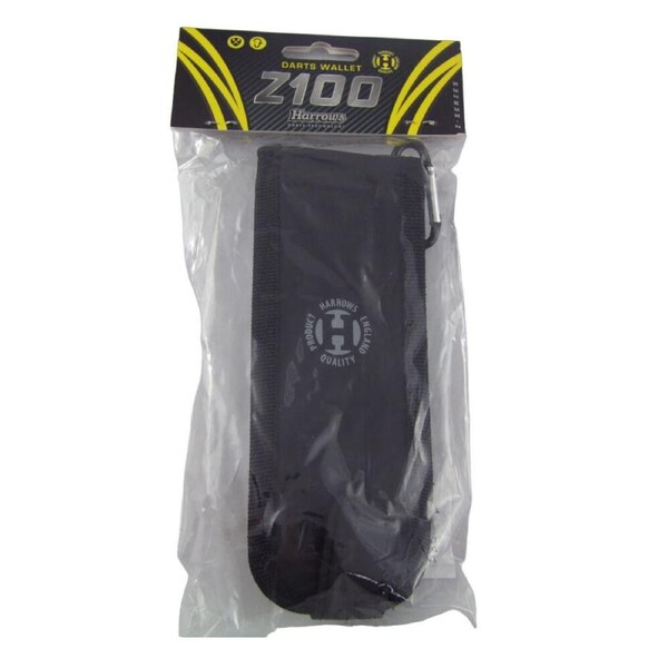 Harrows Z100 Darts Wallet Case Secure Storage Pocket 17x6.5cm Black