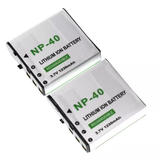 2-Pack Replacement Digital Camera Battery for CASIO NP-40 NP-40DBA NP-40DCA