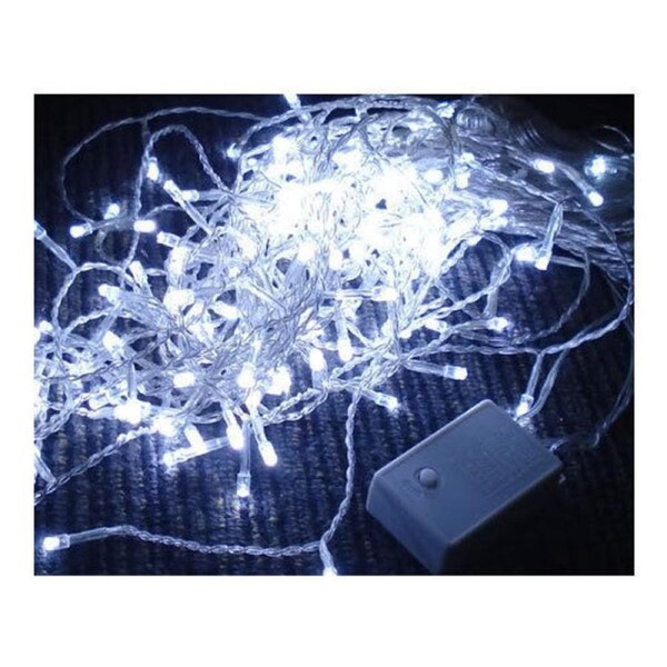 Samland 200 LED Memory Icicle Christmas Rope Light in White