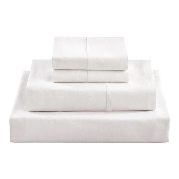 Double Bed Sheet Set – 1800 Series Microfiber, Deep Pocket, Soft & Breathable, White