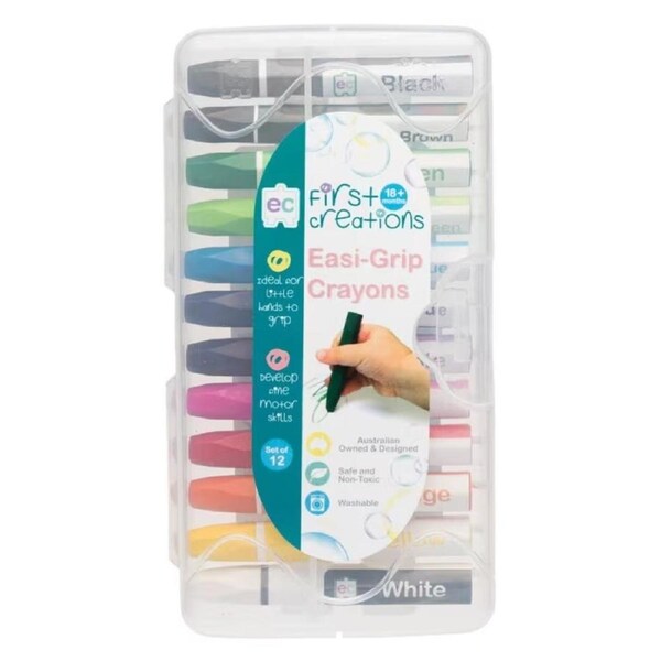 First Creations Easi-Grip Crayons Pack of 12's