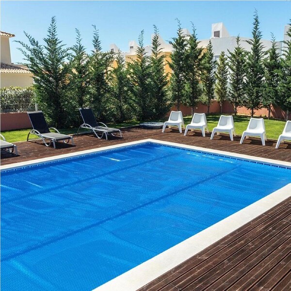 ALFORDSON Pool Cover 500 Micron Solar Blanket Swimming 6M Grey Roller 10X4M