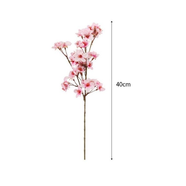 Nevenka 4Pcs Artificial Cherry Blossom Silk Peach Flowers for Home Wedding Party Decor-Pink