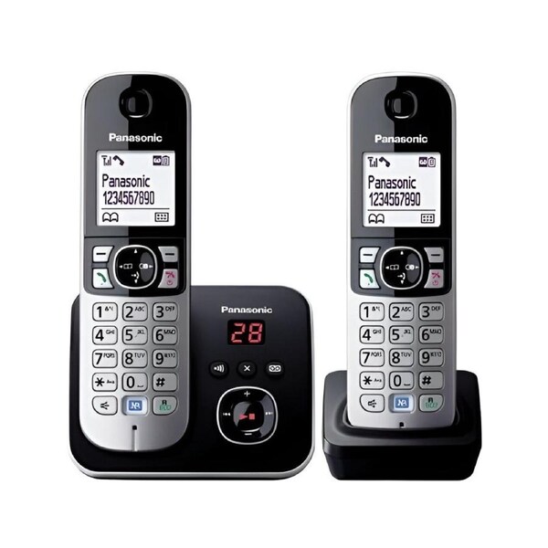 Panasonic KX-TG6822ALB DECT Cordless Phone Twin Pack (Open Box)
