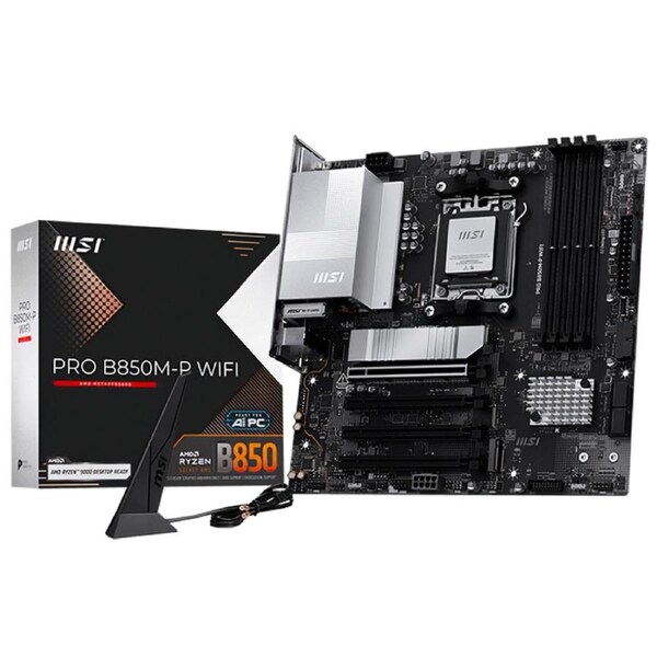 MSI Pro B850M-P WIFI AM5 mATX Motherboard (PRO B850M-P WIFI)