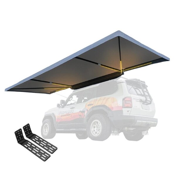 San Hima 180 Degree Awning Free Standing Car Camping 4x4 Awning With L Brackets