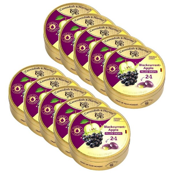 10PK Cavendish & Harvey Duo Currant-Apple 175g Candy Lollies Sweet Confectionery