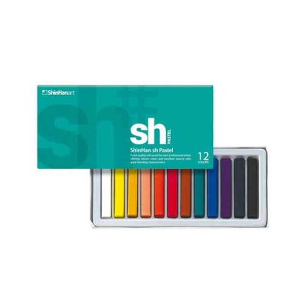 12pc Shinhan Soft Artists Blendable Pastels Set Multi-Coloured Assorted