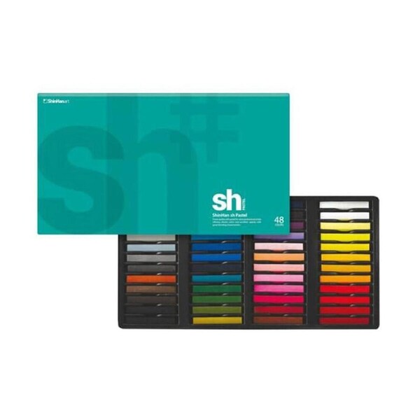 48pc Shinhan Soft Artists Blendable Pastels Set Multi-Coloured Assorted