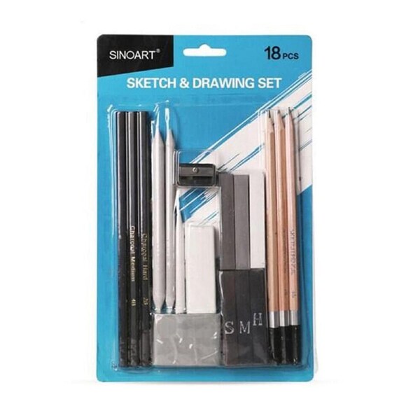 18pc Sinoart Complete Versatile Sketching & Drawing Art Set Beginners