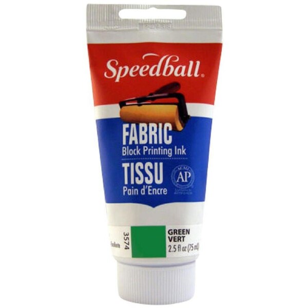 Speedball Water-Washable Oil-Based Fabric Block Printing Ink 75ml Green