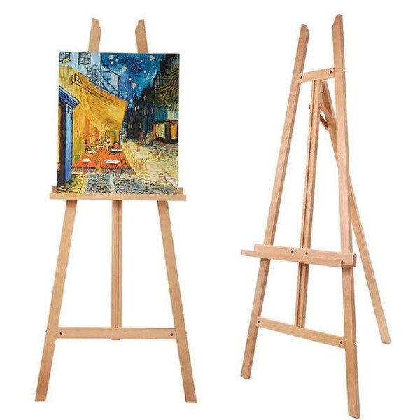 Sinoart A' Frame Lyre Style Easel for 125cm Canvas 830x650x1800mm Bamboo