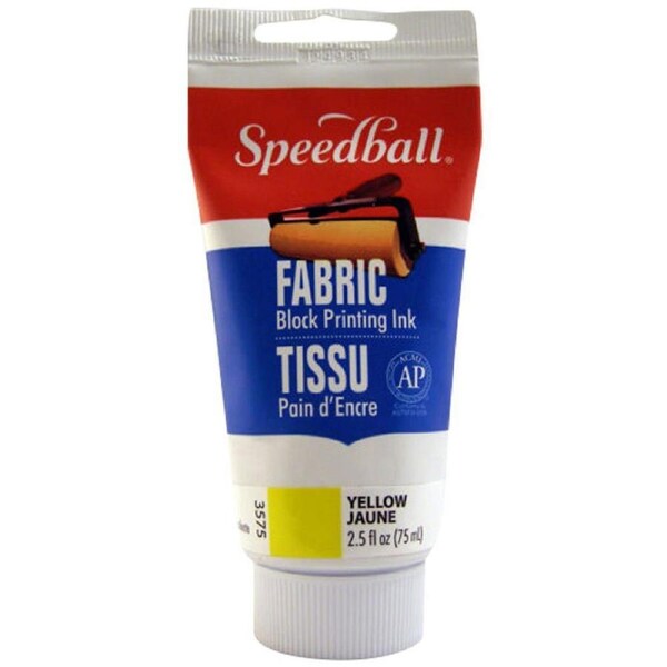 Speedball Water-Washable Oil-Based Fabric Block Printing Ink 75ml Yellow
