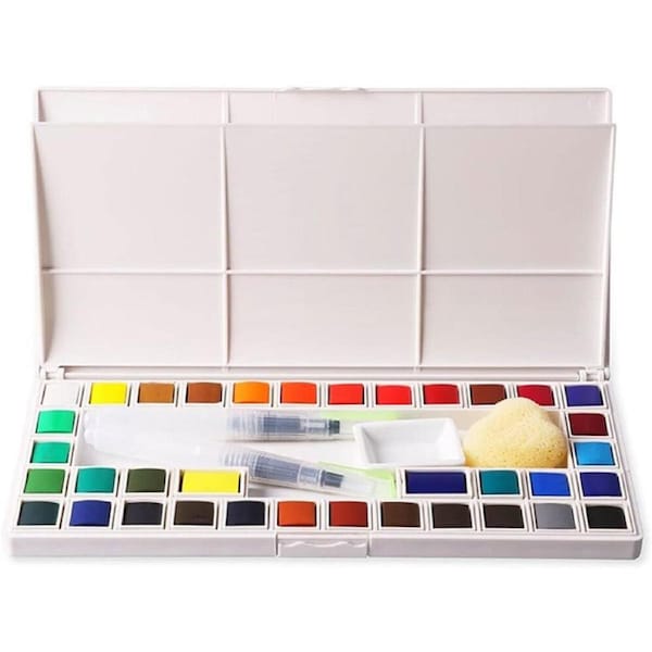 Sinoart 36 Pan Watercolour Studio Artist Painting Set 24x12.2x2.3cm