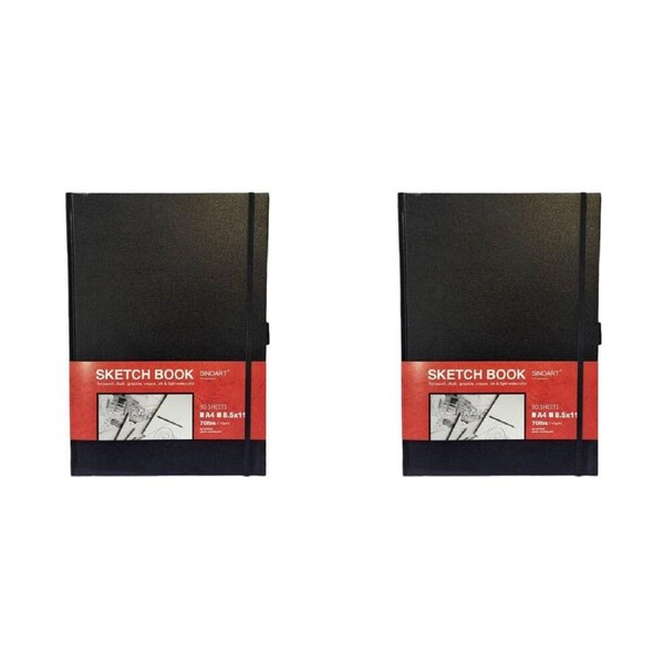 2PK Sinoart Artist 80 Sheet Sketching/Drawing Art Journal 110gsm 8.5x11inch