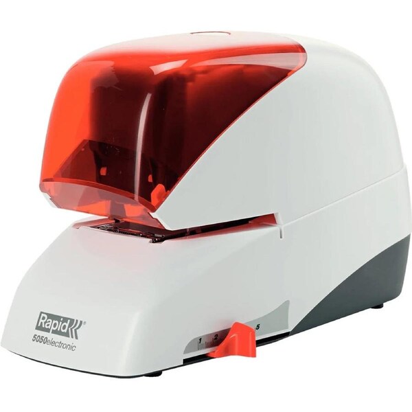 Rapid 5050E Supreme Electric Stapler Silver Orange