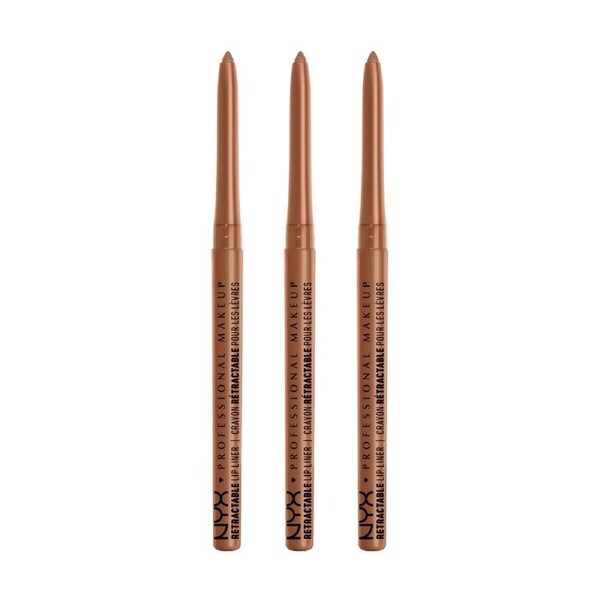 3 x NYX Professional Makeup Lip Liner Retractable Lip Liner 0.31g - Natural