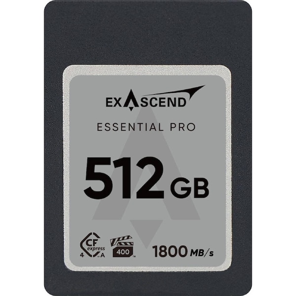 Exascend ESSENTIAL PRO 512GB CFexpress 4.0 Type A Card