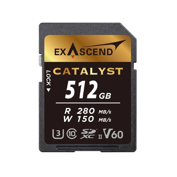 Exascend CATALYST 512GB UHS-II V60 SDHC Card