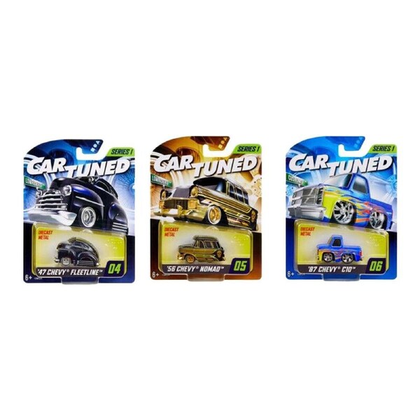 3PK CarTuned Diecast Model Cars Series 1 For Ages 6y+ Assorted