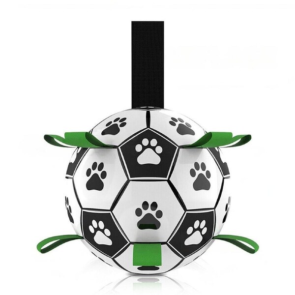 Dog Soccer Ball Interactive Toy Grab Water Tabs Tug