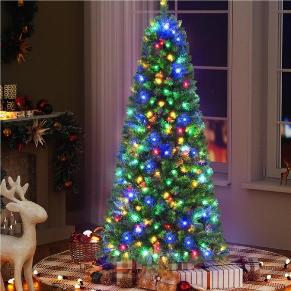 Jingle Jollys 1.8M Pre-lit Christmas Tree 9 Modes Dual Colour 200 LED Light Xmas
