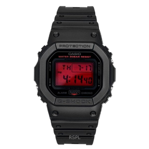 Casio G-SHOCK Quartz DW-5600BBR-1 Mens Watch Alarm Chrono Backlight Stopwatch 200M