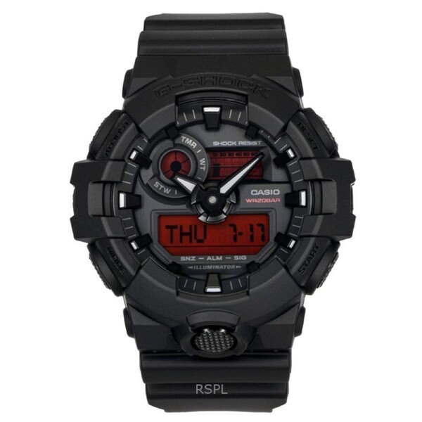 Casio G-SHOCK Illuminator Quartz GA-700BBR-1A Mens Watch Analog-Digital Stopwatch Alarm Backlight 200M