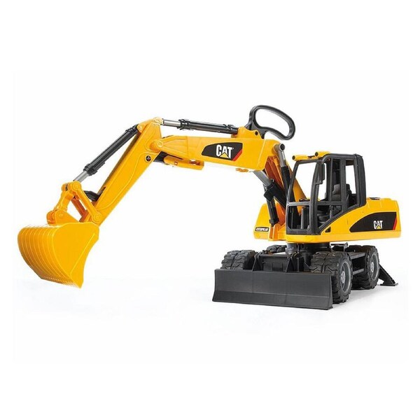 Bruder 1:16 Scale Caterpillar Wheeled Excavator Yellow Toy Model