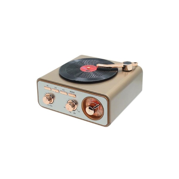 CMIK Portable Radio Retro Bluetooth Speaker AM FM SW Gold MK-626BT-GLD