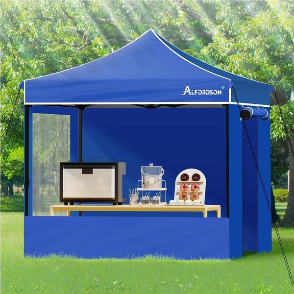 3x3m Gazebo ALFORDSON Pop Up Marquee Side Wall Blue
